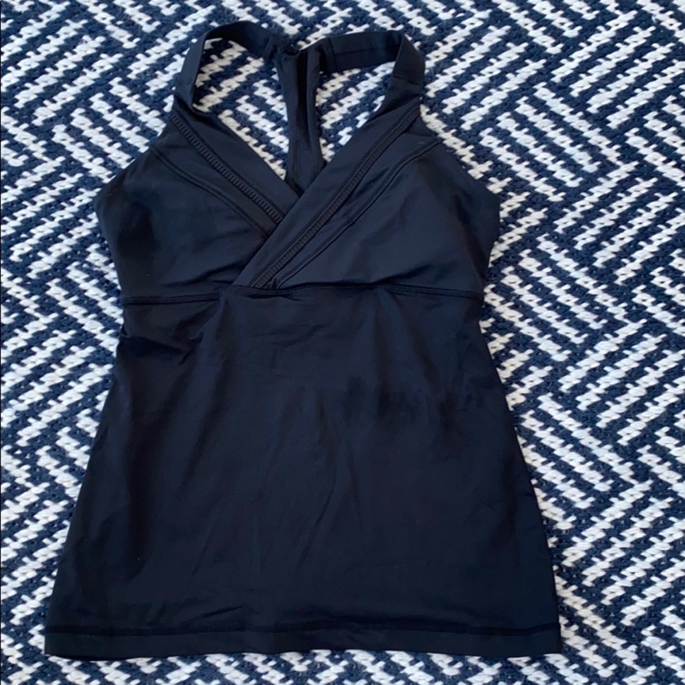 Lululemon black tank /cami with built in bra